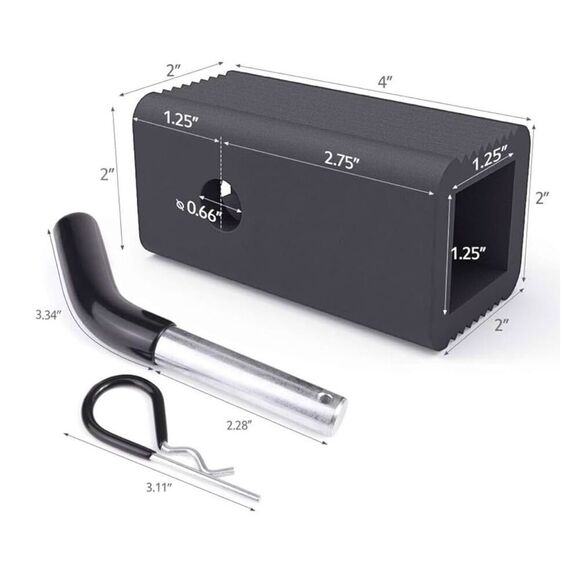 Tanzedzm 2 to 1.25 Inch Hitch Adapter with Hitch Pin and Clip New in Box - Picture 7 of 8